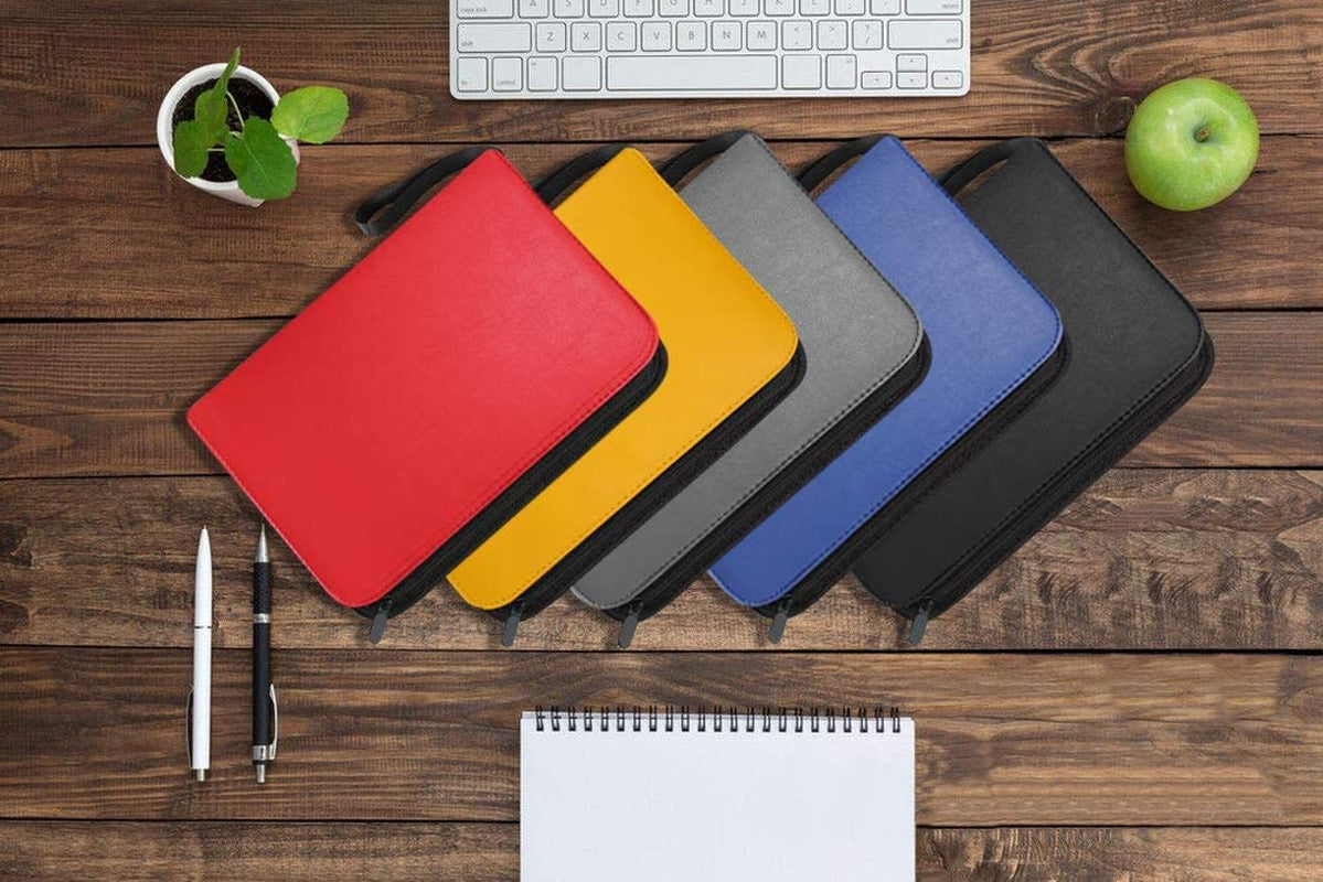 400 Pockets Binder Sleeves Carrying Case for Baseball, Trading, Football and Sports Cards (Black)
