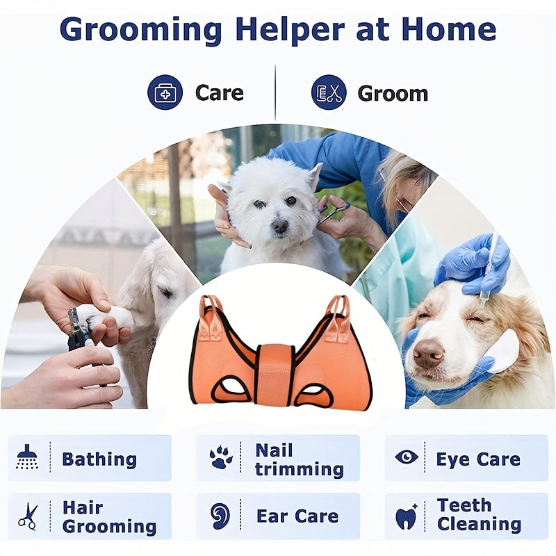 5pcs/set Deluxe Pet Grooming Hammock - Sturdy Nail Trimming Sling Helper for Safe Pet Restraint - Universally Suitable for Dogs and Cats of All Sizes and Breeds, Essential Grooming Supplies