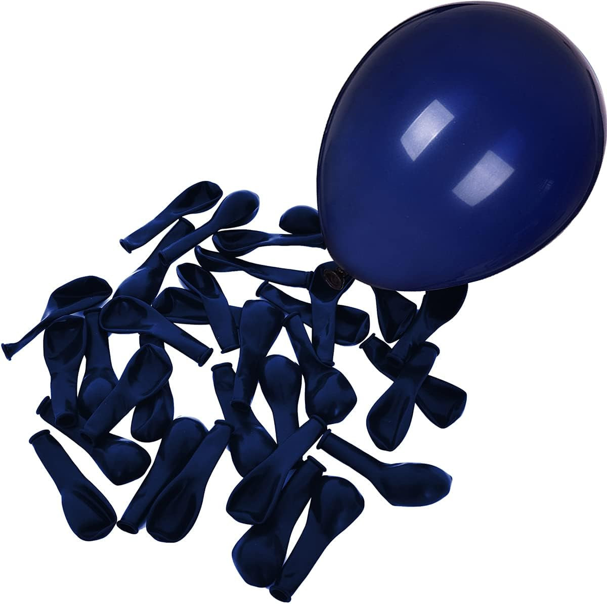 50 Pcs 5 Inch Navy Blue Balloons, Navy Blue Latex Balloons for Baby Shower Blue Theme Birthday Graduation Party Decorations