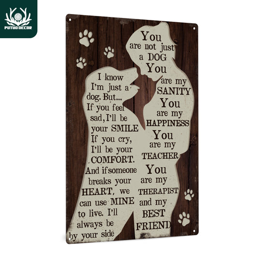 1pc, Dog Vintage Metal Tin Sign, Love Dag Wall Art Decor For Home, Living Room, Backyard, Vet Pet, Clinic Pet Shelter Decor (7.8 X 11.8 Inches), Gifts For Pet Dog Lover