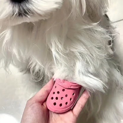 2pcs/set Pet Breathable And Comfortable Cat Shoes, Cute Puppy Sandals, Candy Color, Summer Outdoor Anti-slip, Anti-scratch, Durable Bite Dog Boots For Small Cats And Dogs Gifts Supplies