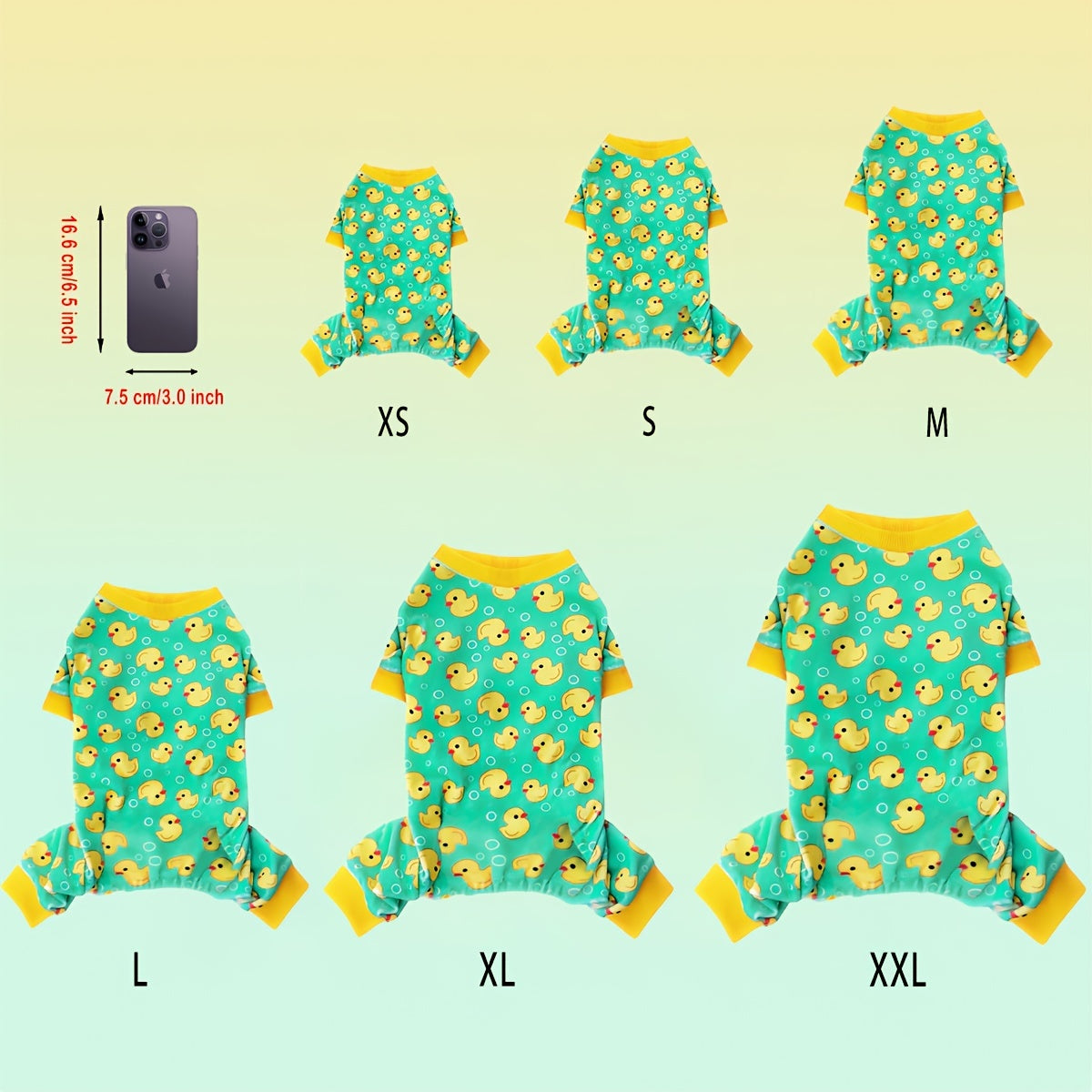 1pc Cute Duck Graphic Pet Pajamas Breathable Dog Loungewear For Dog And Cat Clothes