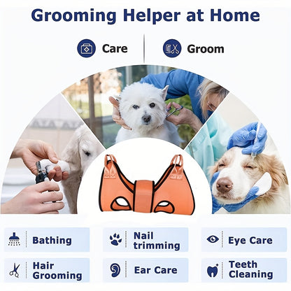 5pcs/set Deluxe Pet Grooming Hammock - Sturdy Nail Trimming Sling Helper for Safe Pet Restraint - Universally Suitable for Dogs and Cats of All Sizes and Breeds, Essential Grooming Supplies