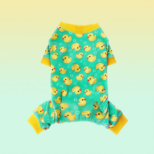1pc Cute Duck Graphic Pet Pajamas Breathable Dog Loungewear For Dog And Cat Clothes